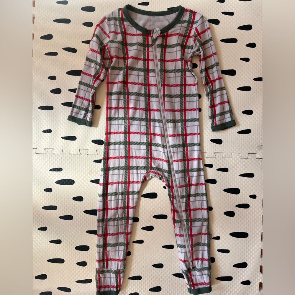Kyte Hunter Plaid Zip Romper 2T